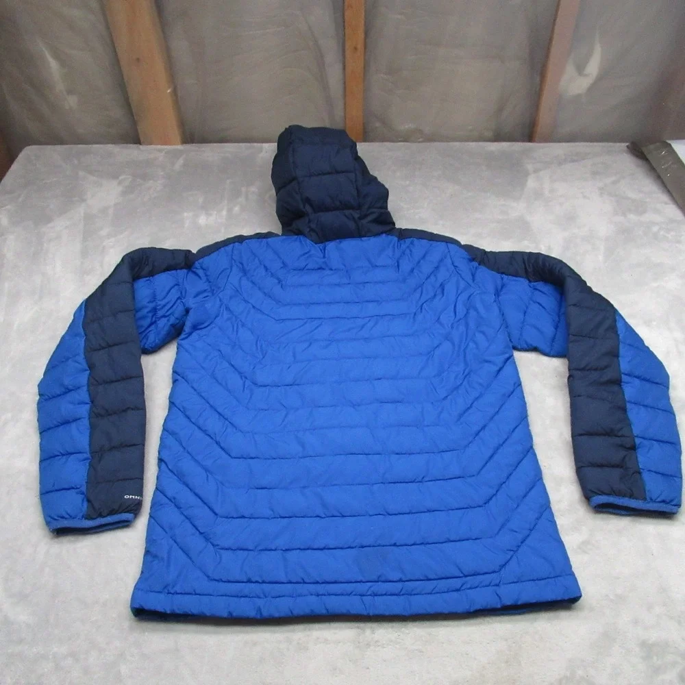 Columbia Jacket Boy XL 18/20 Blue Powder Lite Insulated Omni Heat Quilted Puffer